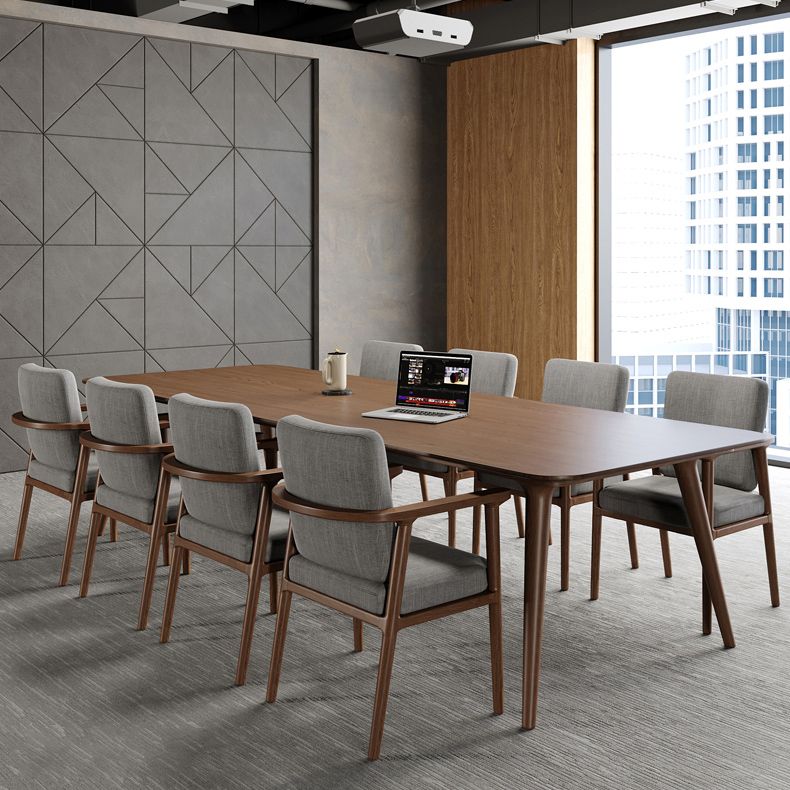Pine Wood Top Dining Table Traditional Luxury  Rectangle Table with 4 Legs