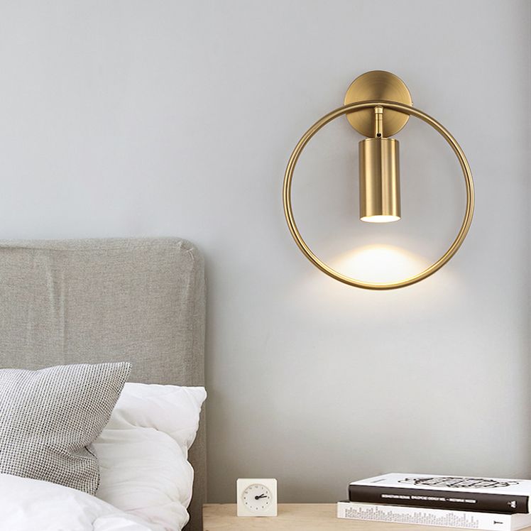 Luz de pared de pared de globo de globo de metal contemporánea de 1 luz para el dormitorio