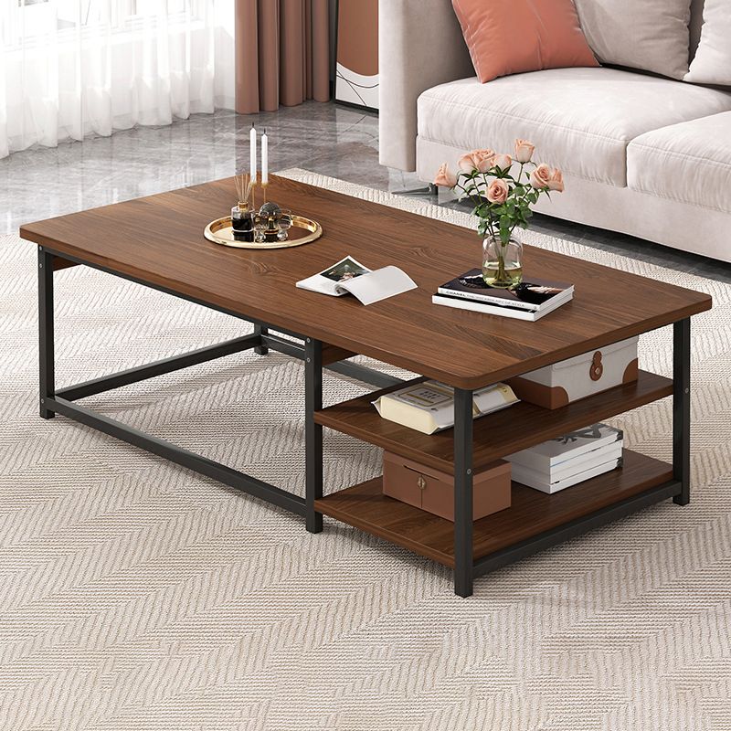 Rectangular Frame Base Wooden Table Modern Style Coffee Table