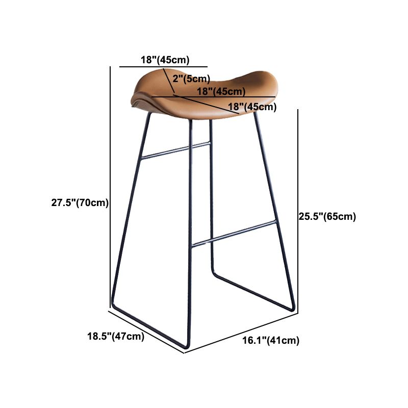 Modern Bar-stool PU Leather Counter Bar Stool with Metal Legs