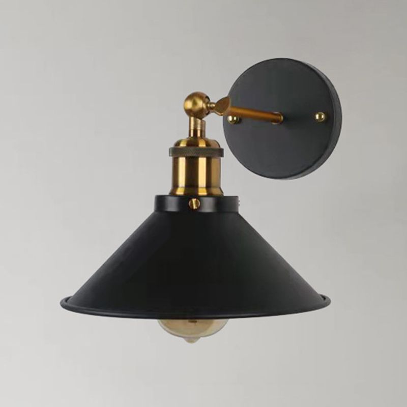Industrial Style Wall Light Household Metallic Shade Wall Light Sconce for Corridor