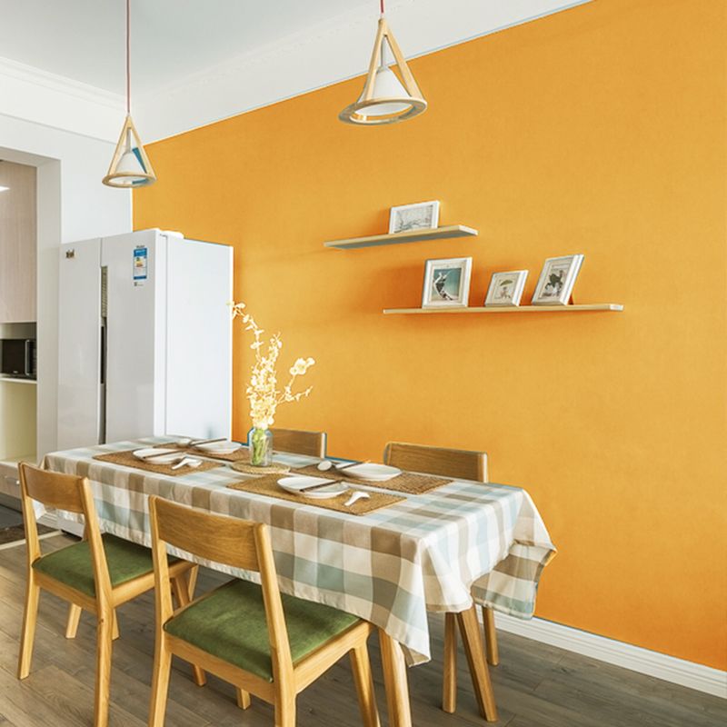 Meerkleurig effen behangrol Scandinavisch vlekbestendig wanddecoratie voor slaapkamer