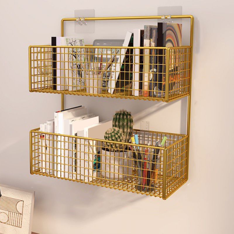 Modern Metal Floating Bookcase 6-inch Wide Wall Mounted Book Shelf