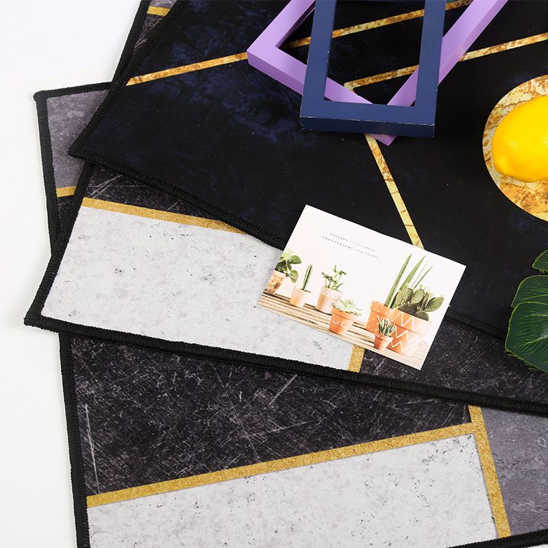 Minimalistische woonkamer Tapijt tapijt multi-kleuren geometrisch patroon binnen tapijt synthetisch niet-slip achtersteuning stain-resistent tapijt