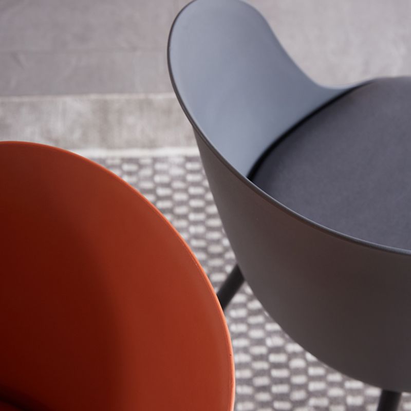 Contemporary Style Kitchen Chair Dining Armless Side Chairs with Metal Legs