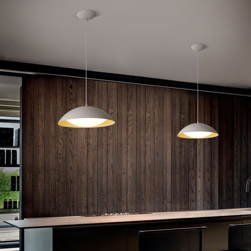 Nordic Dome Pendant Light Metal Single Light Hanging Pendant for Bedroom