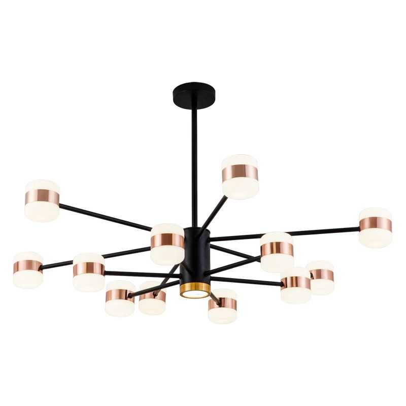 Rose Gold Sputnik Chandelier Postmodern LED Acrylic Pendant Light Fixture