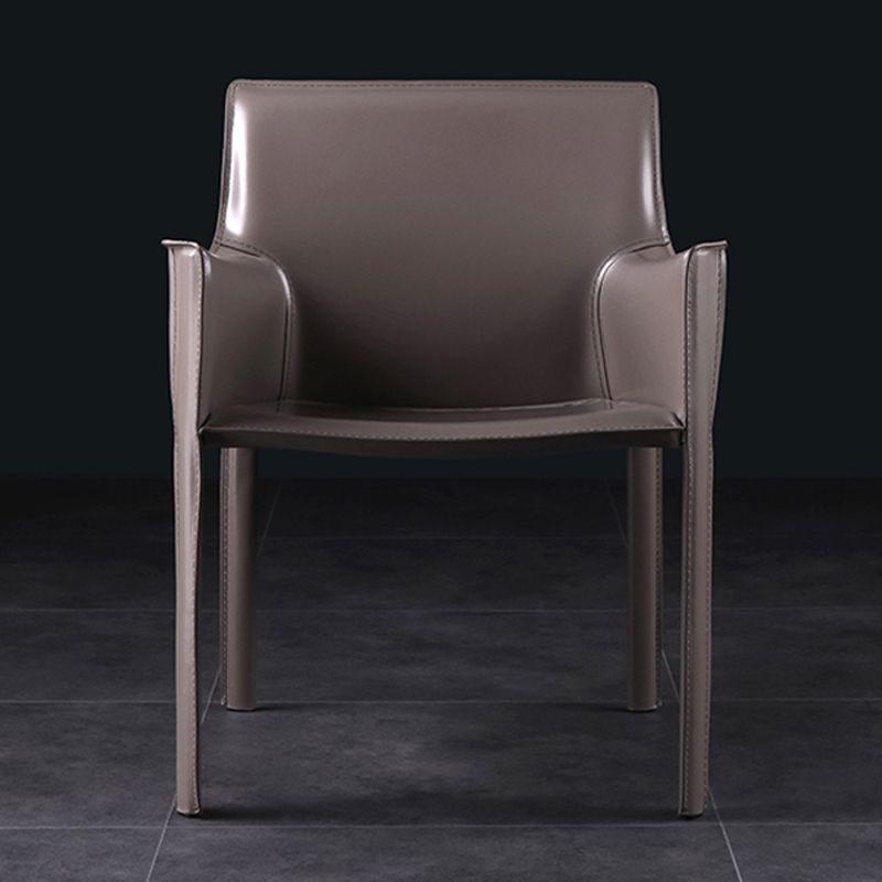 Upholstered Dining Chair Contemporary Faux Leather Dining Side Chair