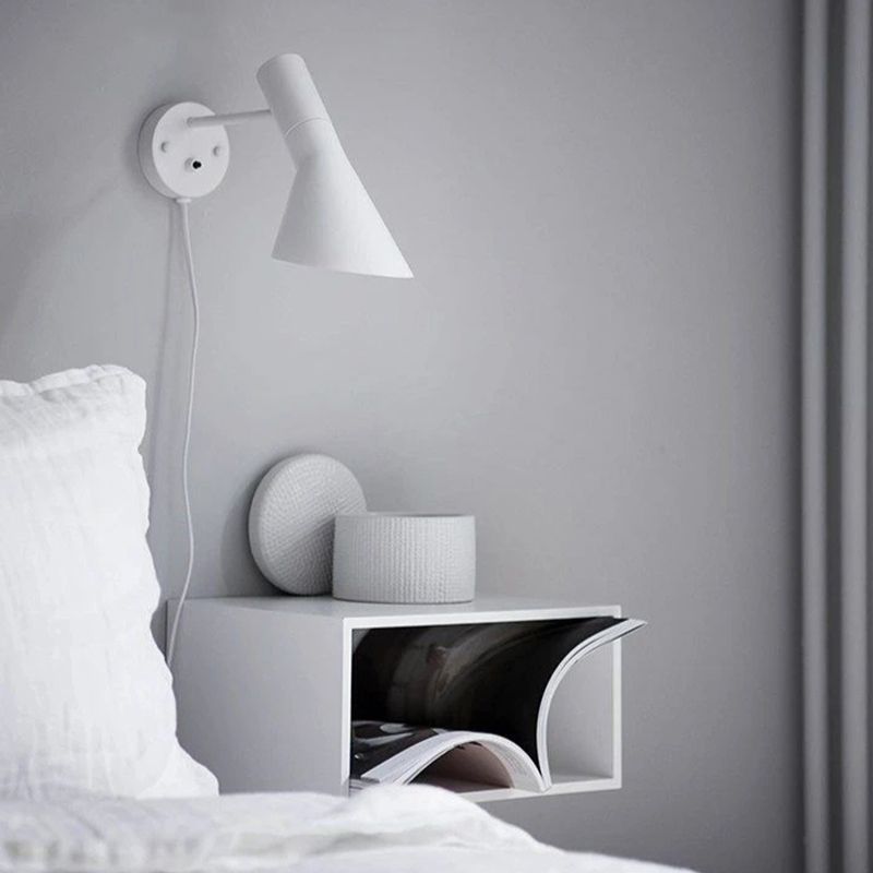 Creative Simplicity Contemporary Wall Sconce Lights with Metal Shade for Bedroom