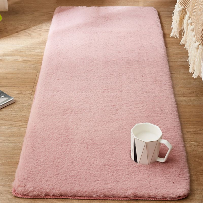 Light Camel Simple Rug Polyester Solid Color Rug Non-Slip Backing Rug for Drawing Room