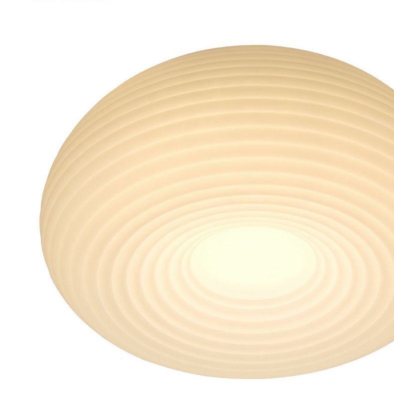 White Shaded Ceiling Light LED Contemporary Flush Mount Lighting for Home