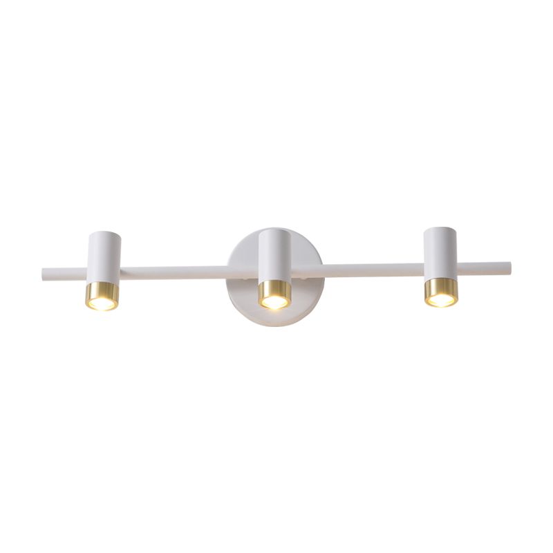 3-arm muur gemonteerd verlichtingsarmatuur minimalisme metallic 3 koppen badkamer ijdelheid lamp in wit
