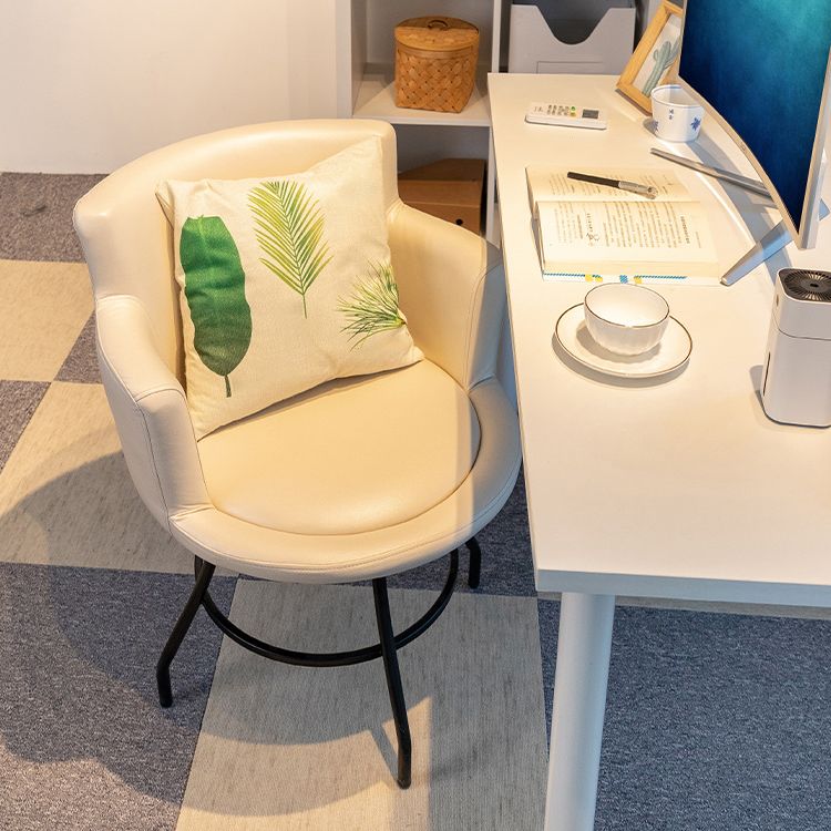 Silla lateral única tapizada de estilo contemporáneo, silla de comedor con brazo trasero sólido