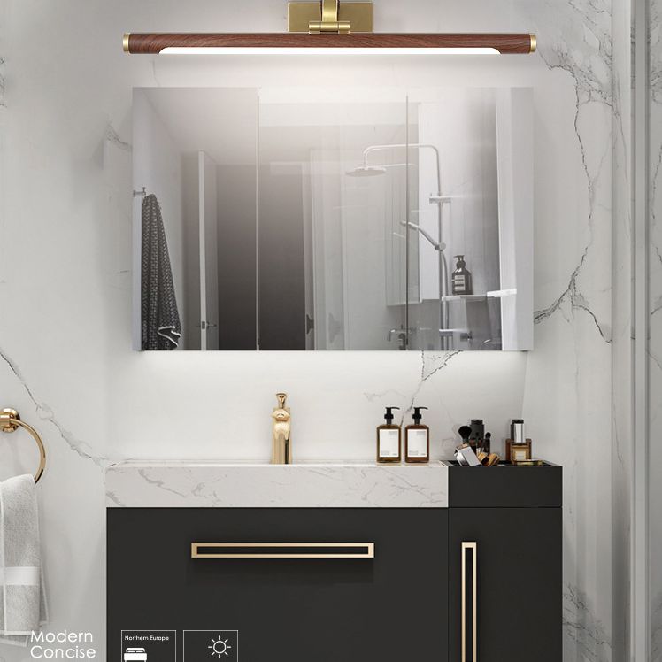 Lineaire ijdelheid verlichtingsarmaturen Moderne minimalistische stijl hout ijdelheid lichten