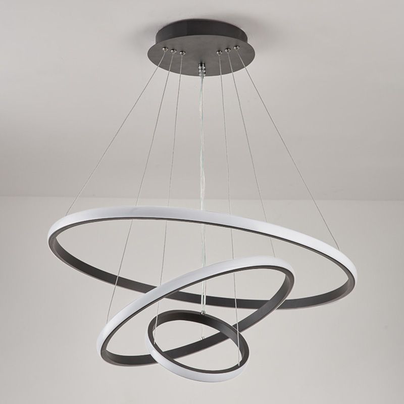 Semplicità ultra-moderna a led orbicolare lampada lampada a sospensione metallica luce a sospensione per ristorante