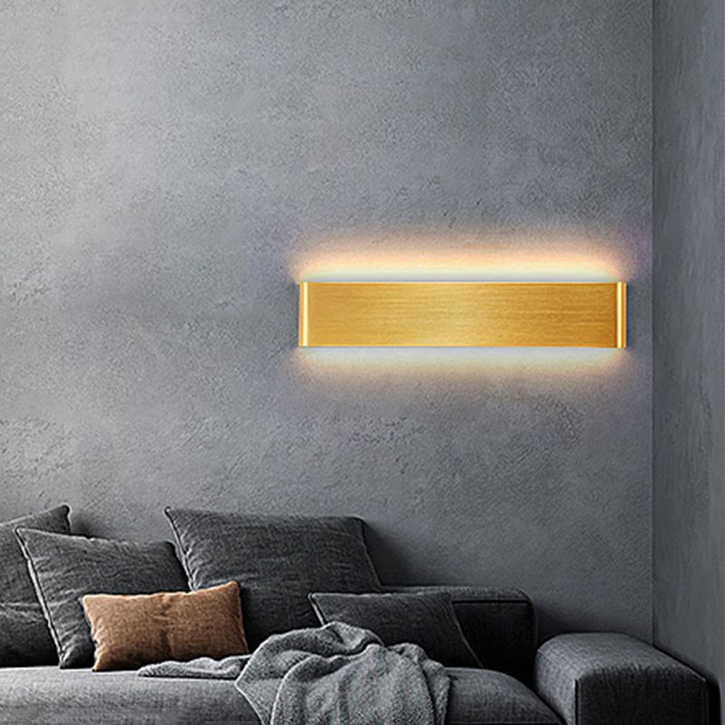 Contemporary Style Rectangular Wall Lamps Metal 2 Lights Wall Lighting