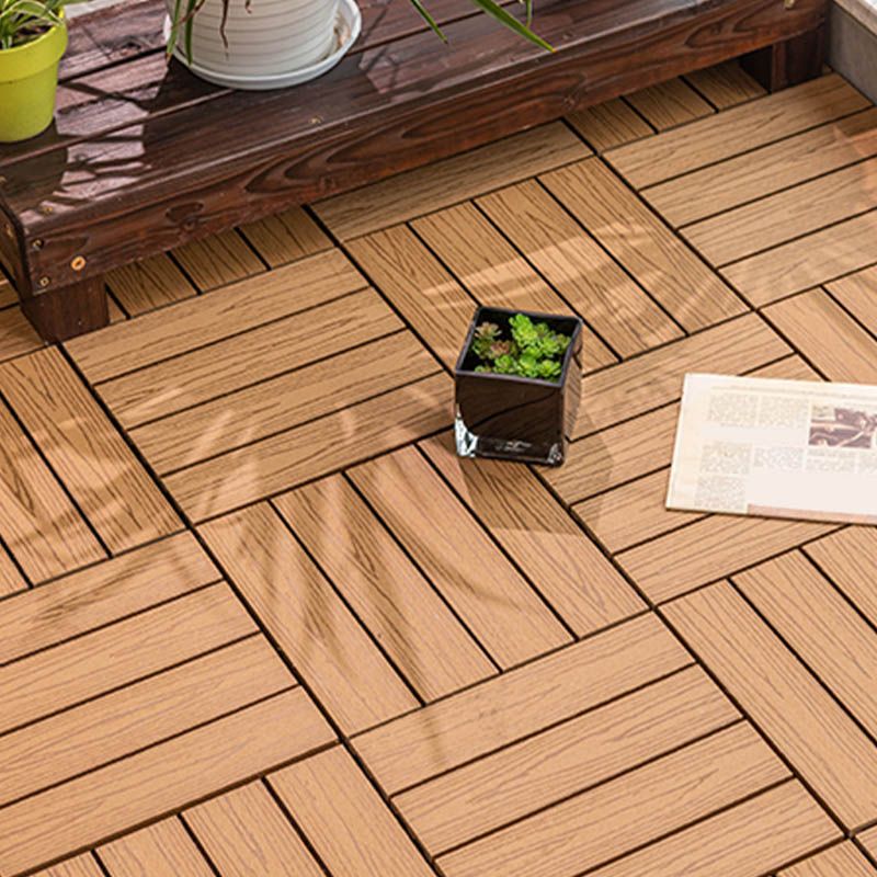 Classical Wooden Flooring Tiles Interlocking Garden Patio Flooring Tiles