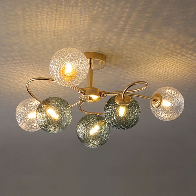Nordic Style Ceiling Light Colorful Ball Shape Shade Ceiling Lamp for Living Room