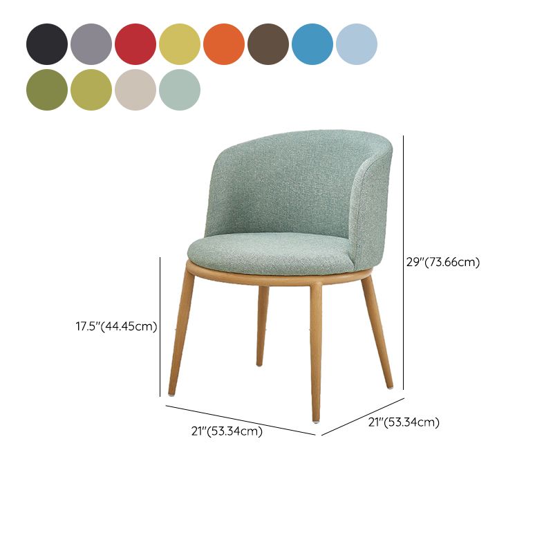 Fabric Dining Chair Modern Style Low Back Chair for Dining Room
