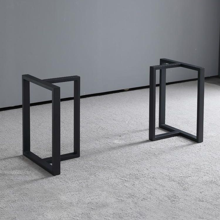 Sintered Stone Dining Table Modern Double Pedestal Table for Home Use