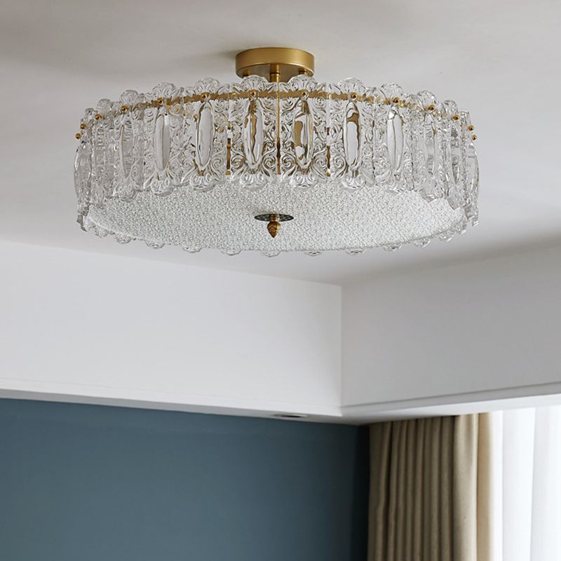 Creative Ceiling Light Nordic Glass Flush Mount Light Fixture for Sitting Room