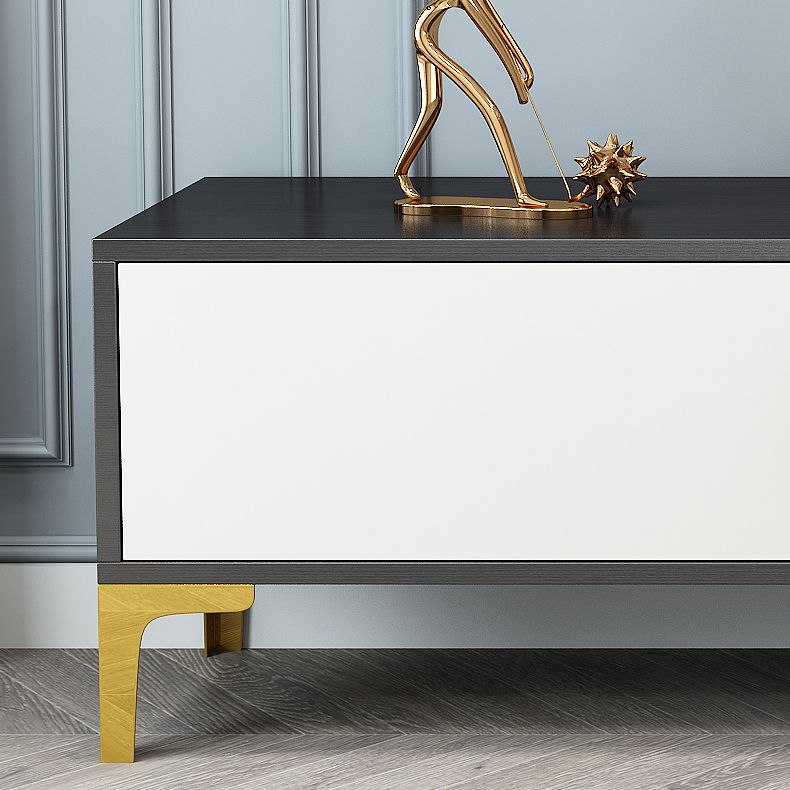 Luxury Wooden TV Console Home Rectangle TV Cabinet with Splayed Legs