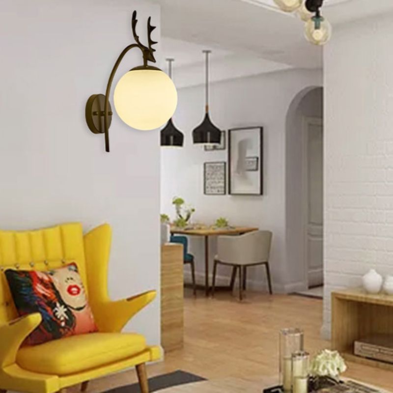 Simplicity Wall Lighting Fixture Round Glass Wall Light Sconce