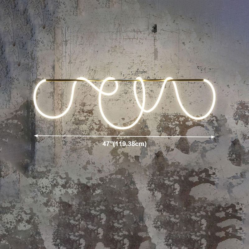 Linear Island Pendant Gold Modern Ceiling Pendant Light for Dining Room