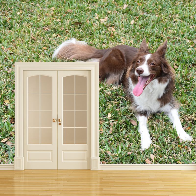 Lovely Border Collie Mural Wall Decor Living Room Wall Covering for Decoration