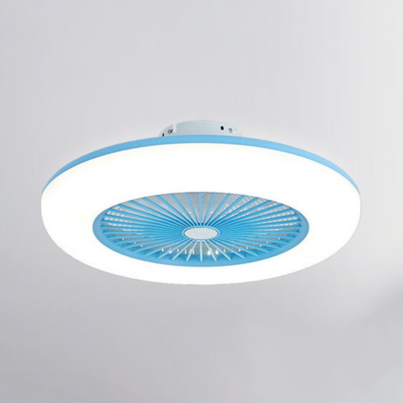 Metal Ceiling Fan Lamp Modern Style LED Ceiling Light for Bedroom