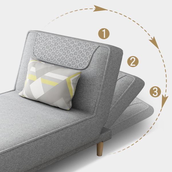 Armless Chaise Lounge Solid Color Chaise Lounge Couch with Cushioned