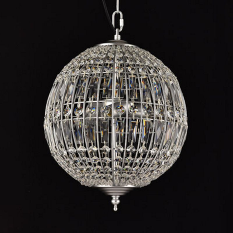 Sphere Dining Room Down Lighting Pendant Classic Clear Crystal Chandelier suspendu