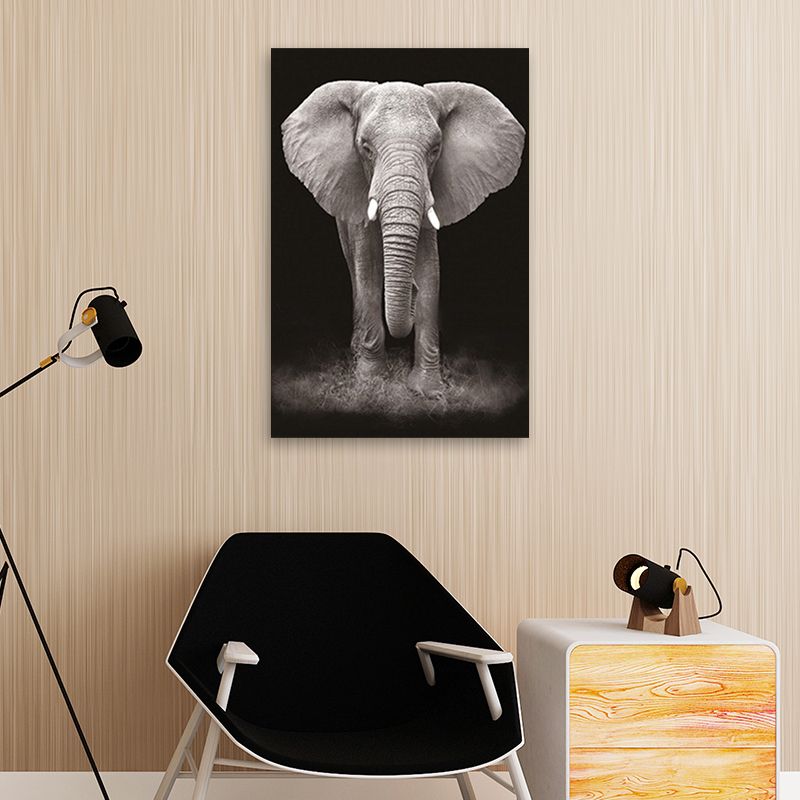 Tropische afrikanische Tier-Wanddekoration, Leinwand, strukturierte dunkle Farbe, Wandkunst für Wohnheim