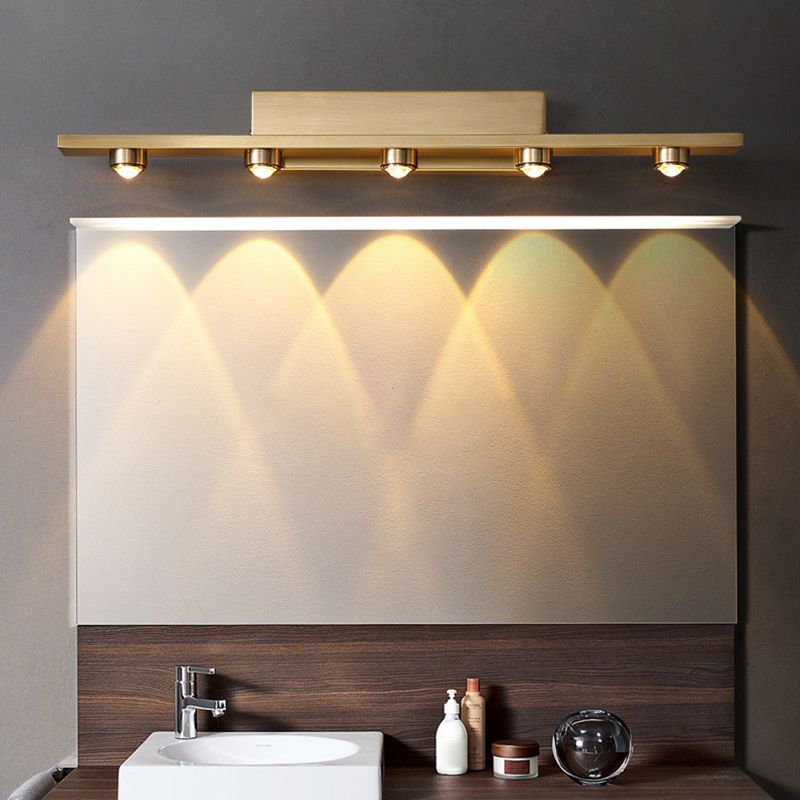 Metal Modern Wall Sconce Geometric Shape Vanity Lamp with Acrylic Shade for Bathroom