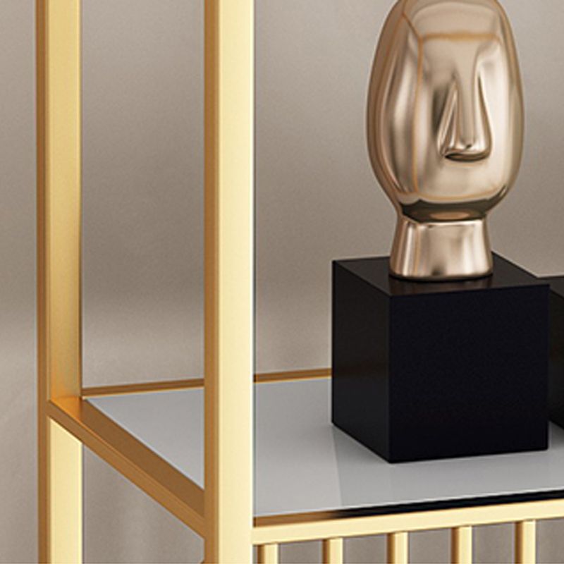 Glam Antique Finish Shelf Bookcase Etagere Bookshelf with Shelves