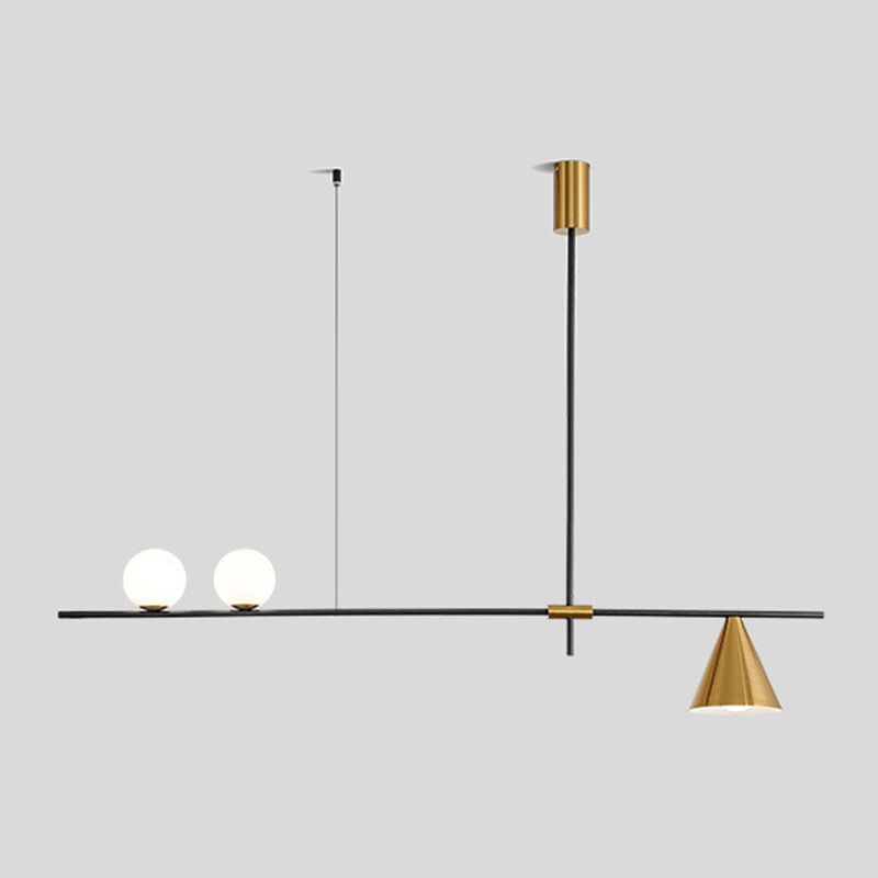 Black/Golden Kitchen Island Lighting  Metal Ceiling Light for Living Room