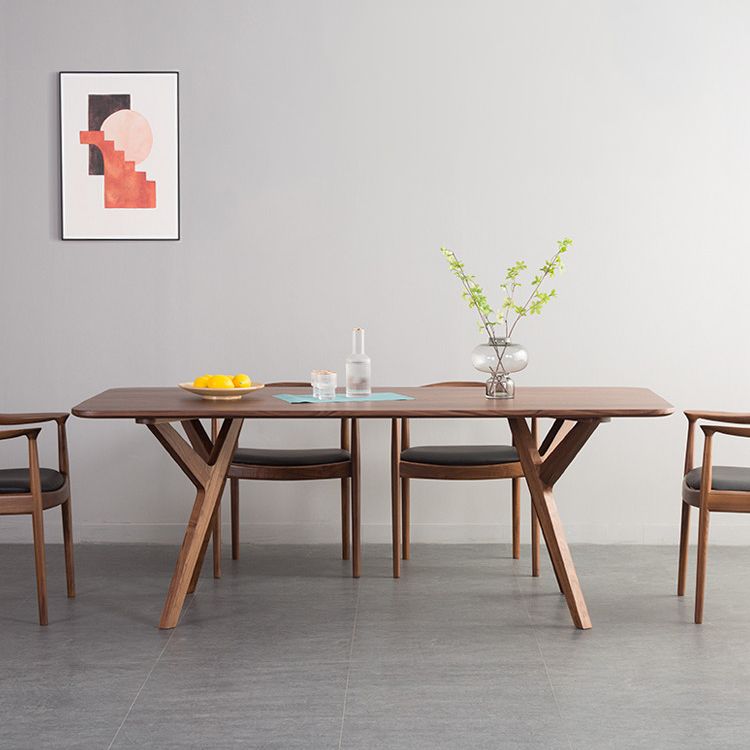 1/2/5/7 Pcs Ash Wood Modern Dining Room Set with Rectangle Table Dining Set