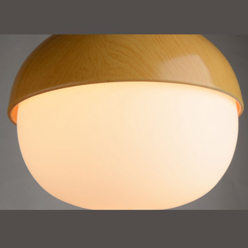 Illuminazione a sospensione a sfera di vetro contemporanea 1 lampada sospesa per la sala da pranzo