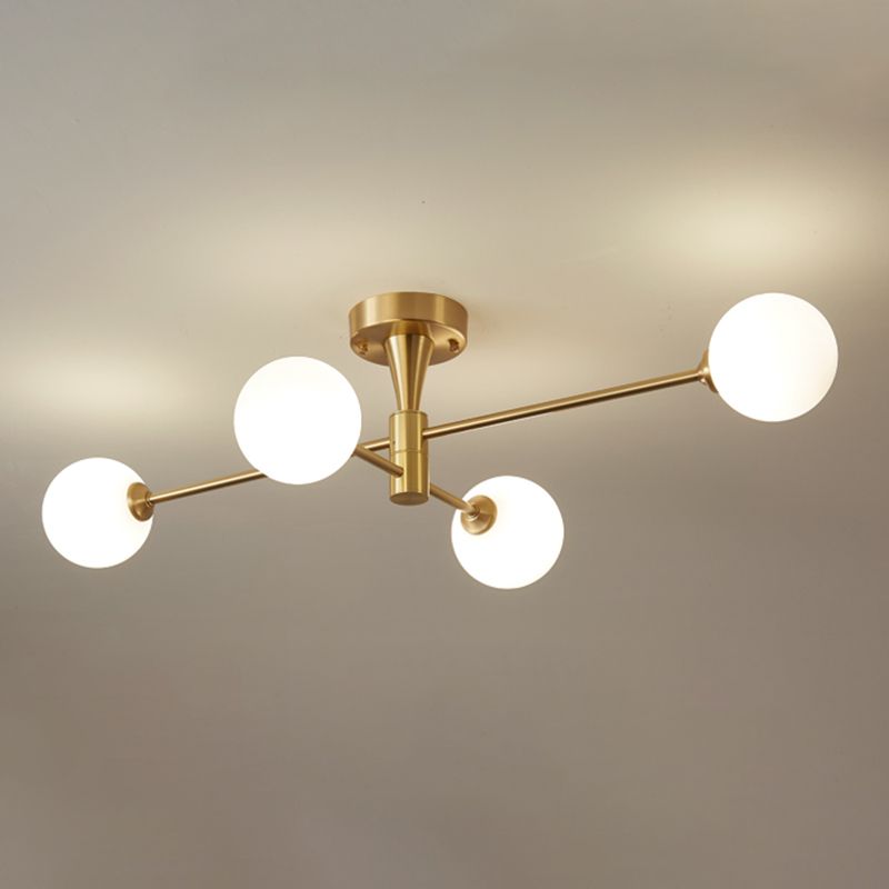 Stile moderno a forma sferica Luci di lampadina a ciondolo in vetro
