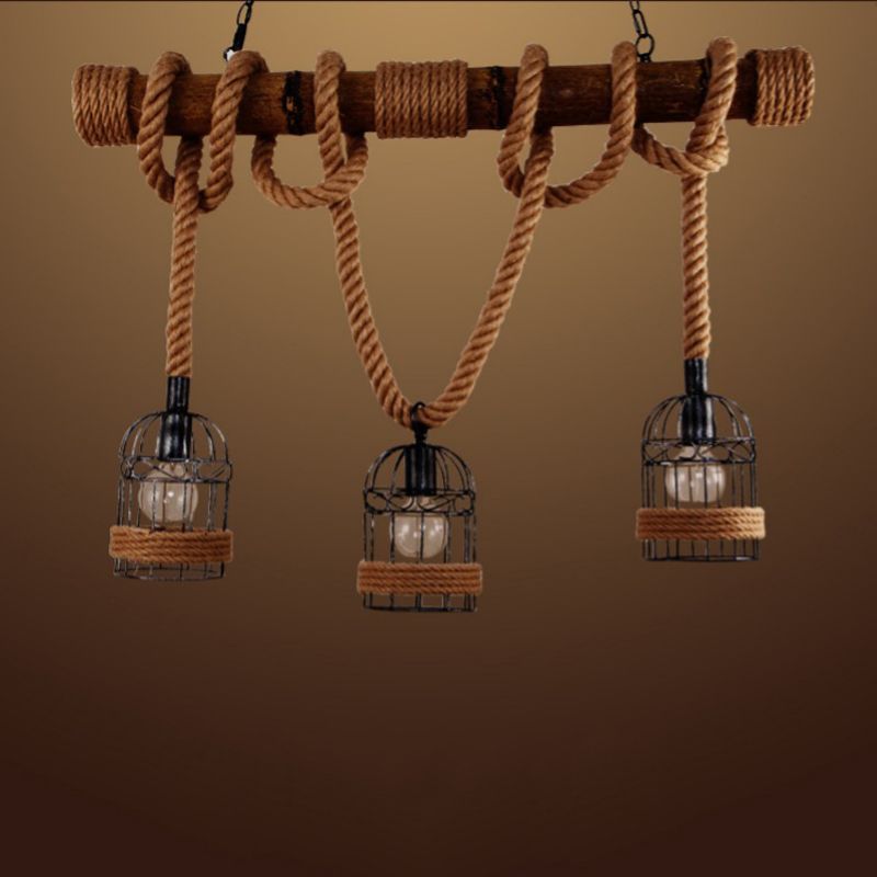 Industrial Style Island Pendant Metal Island Light Fixtures for Living Room