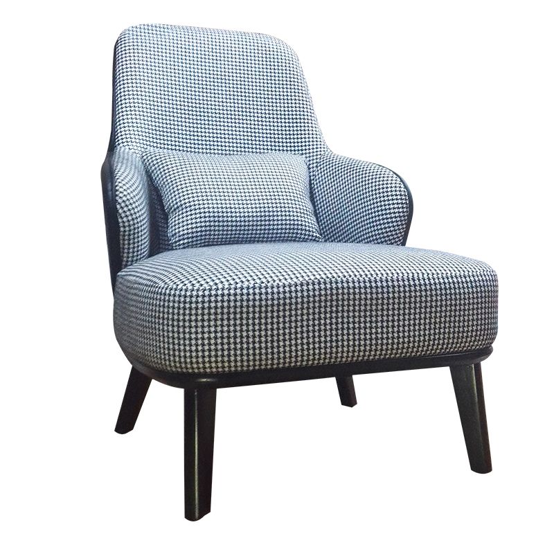 30.71" Wide Solid Wood Frame Wingback Chair with Basic Four Leg for Living Room