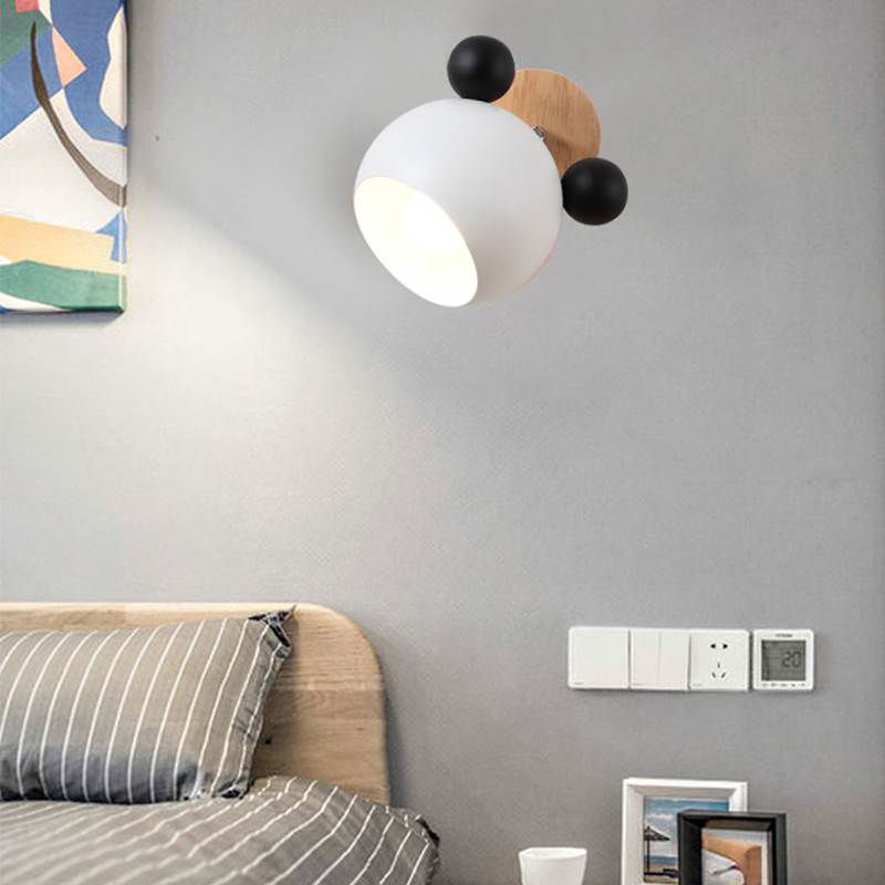 Metal Wall Lights Modern Macaron Style 1 Light Wall Sconce for Bedroom
