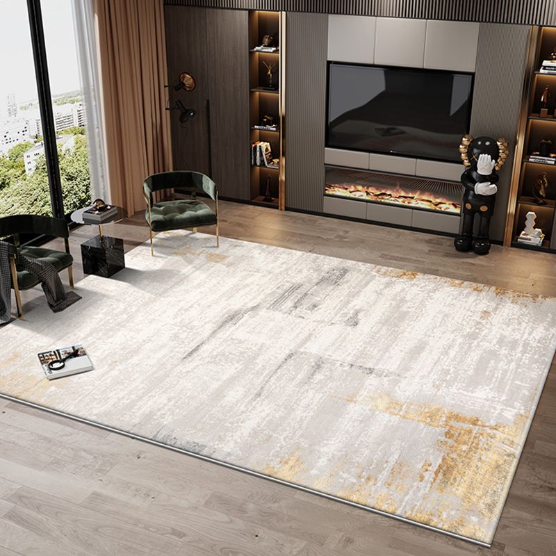 Chic Modern Area Carpet Tie-Dye Pattern Polyester Area Rug Stain Resistant Rug for Living Room