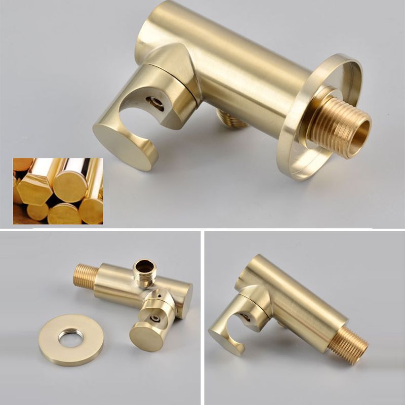 Cold and Hot Wall Mounted Bathtub Faucet Gold Finish Tub Faucet with Shower Head