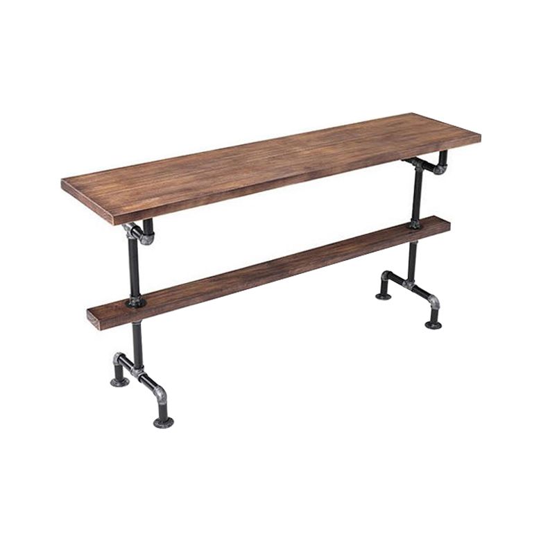 Industrial Style Rectangle Bar Table Solid Wood Milk Tea Shop Casual Bar Table