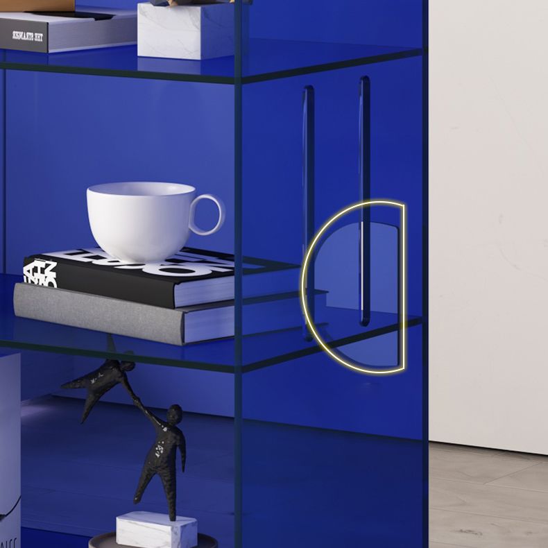 Acrylic Closed Back Standard Bookshelf Modern Style Bookcase