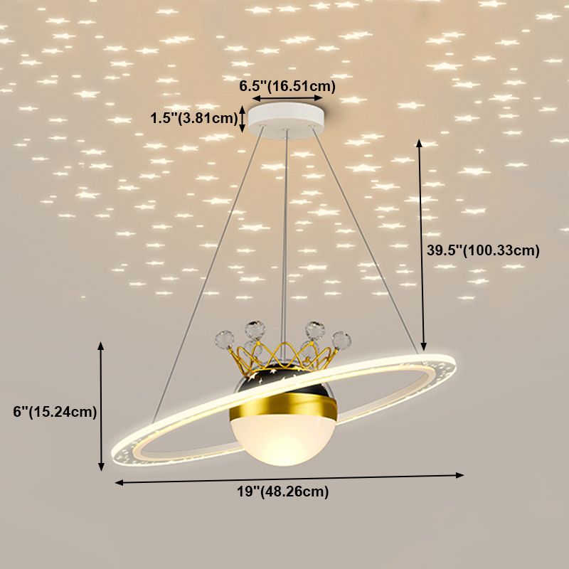 Luces de lámpara de metal de sombra de anillo de lámpara de lámpara de lámpara de 2 años modernas
