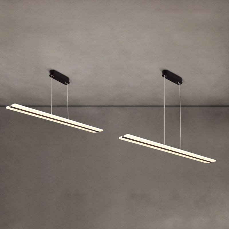 LED Simple Island Lamp Moderner Rechteck -Anhängerleuchte für Esszimmer