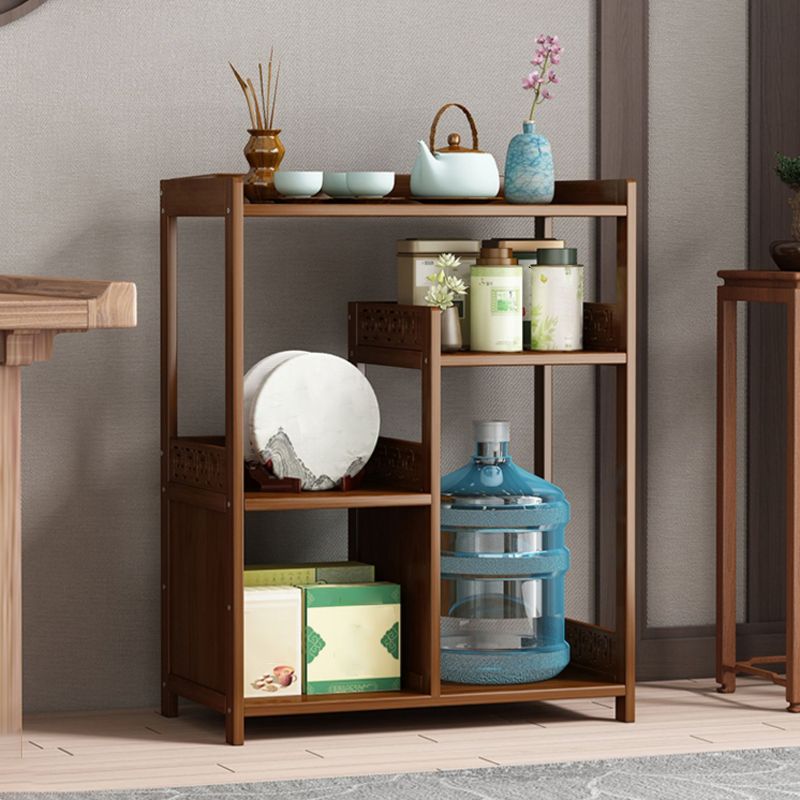 Contemporary Style Table Double Tier Wood Accent Side Table with Shelf