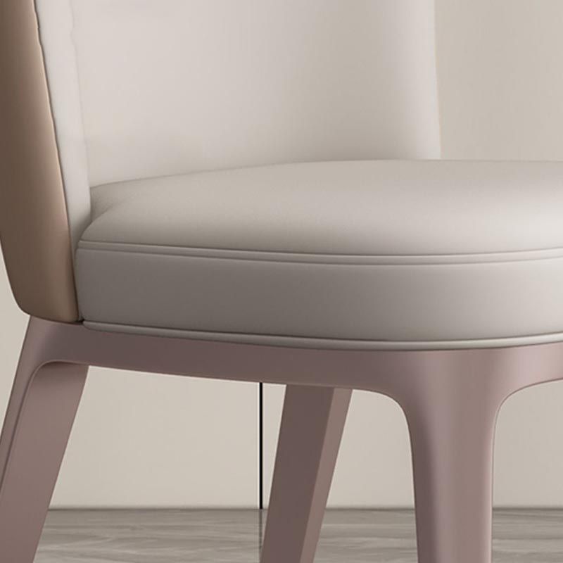 Contemporary Metal Dining Chair Parsons Furniture in Matte Finish for Home